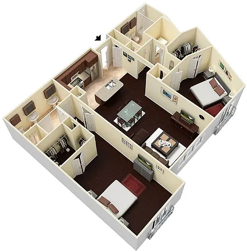Floor plan Memorial Midrise