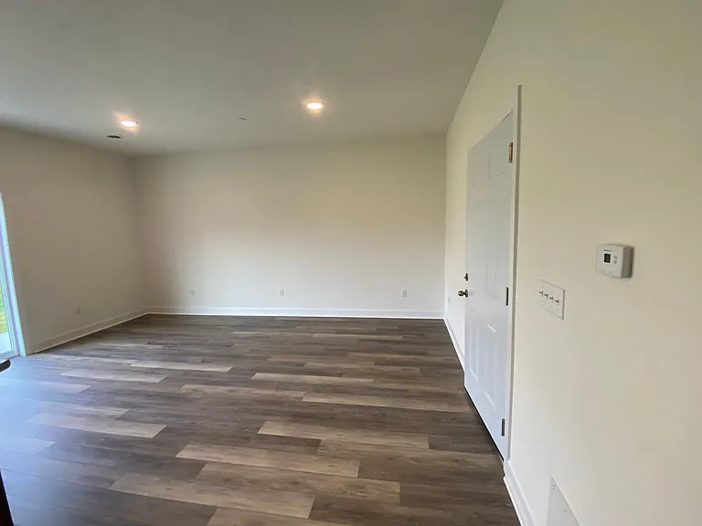 Family Room area with the sliding glass doors