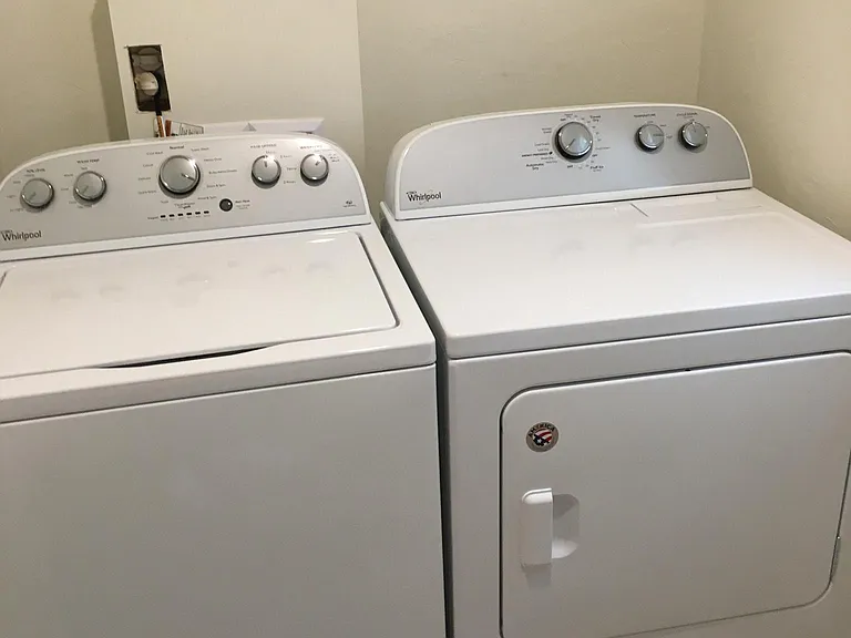 Washer and dryer in laundry room