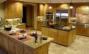 Kitchen view from great rm