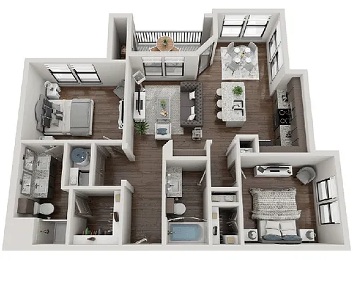 Floor plan Two-Bedroom (B2)