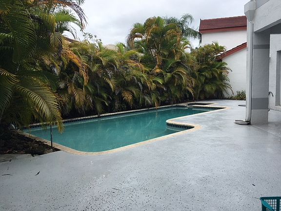 private pool and jacuzzi