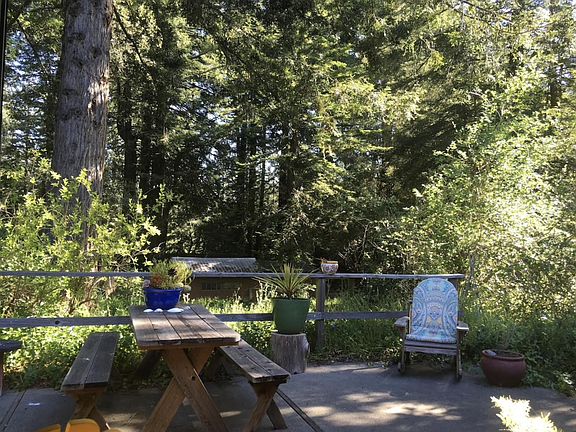 Private patio with room for gardening