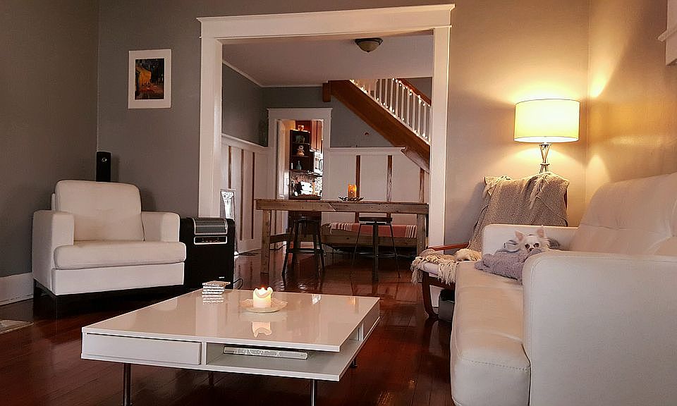 Clean open living room