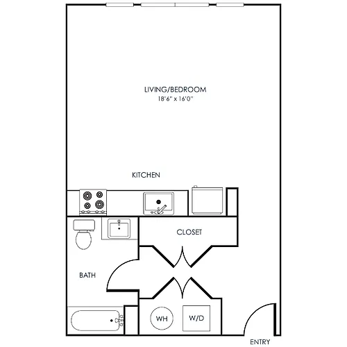 Floor plan Studio 01A