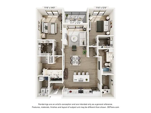 Floor plan Washington - Penthouse 3