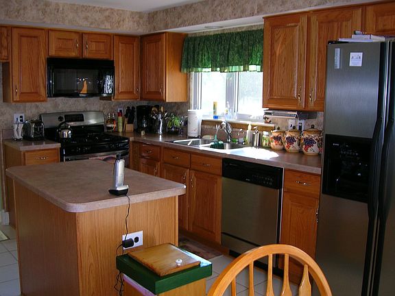 updated kitchen with island
