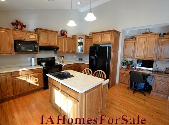 Kitchen with added office