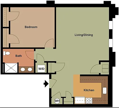 Floor plan 1 Bedroom