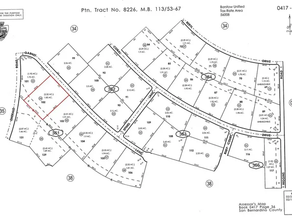 0 Garnet Ave Lot 102, Barstow, CA 92311