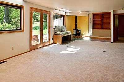 Another shot of the family room showing the fireplace