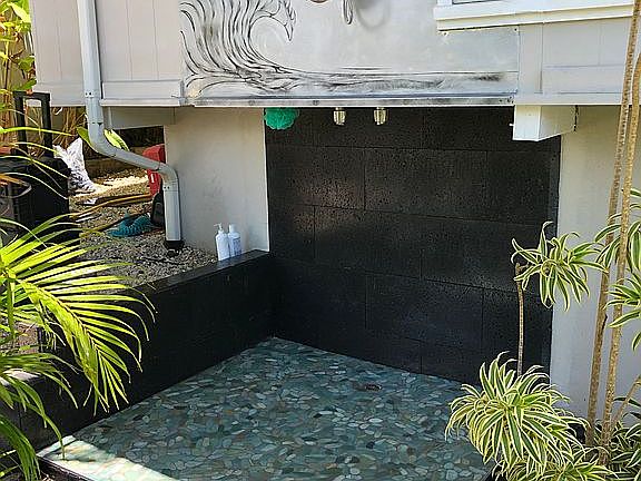 Backyard outdoor shower 