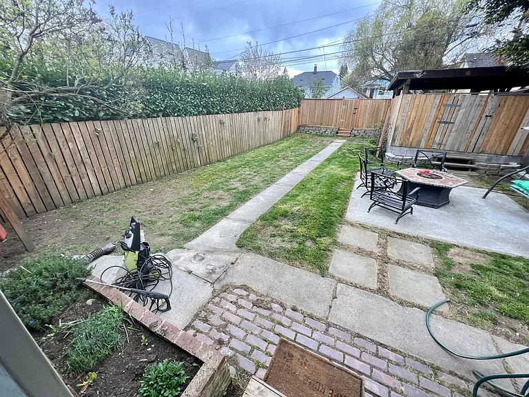 Left backyard.