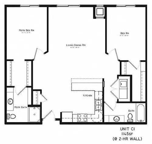 Floor plan Two Bedroom