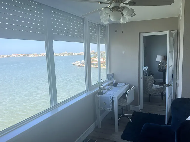 Big picture windows with automatic shutters