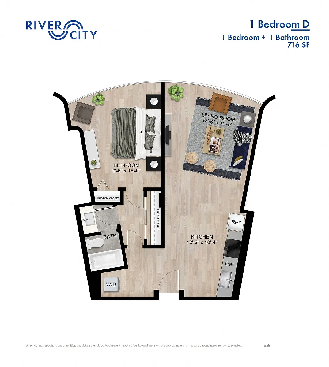Floor plan 1 BR Deluxe Classic