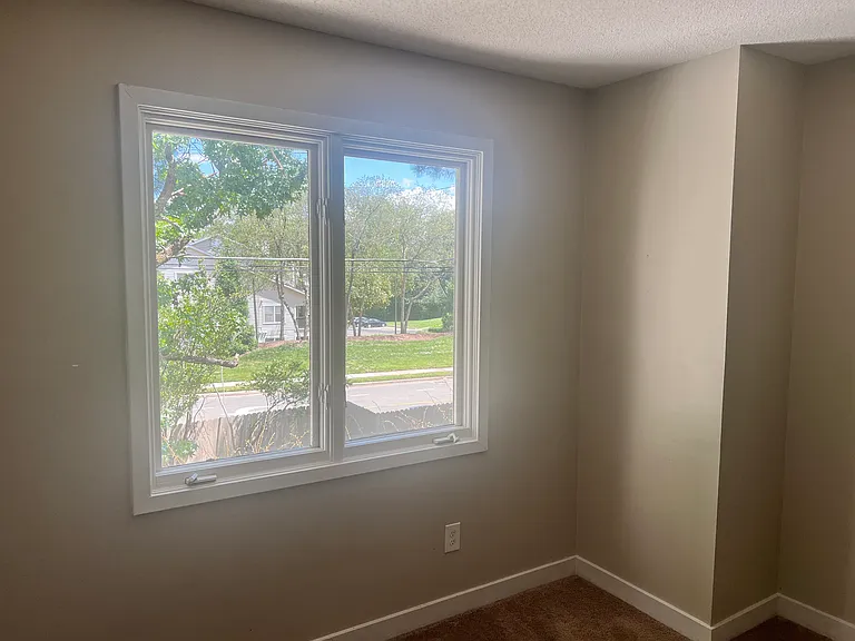 Large room with double window.