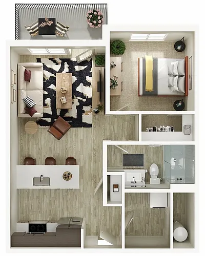 Floor plan One Bedroom