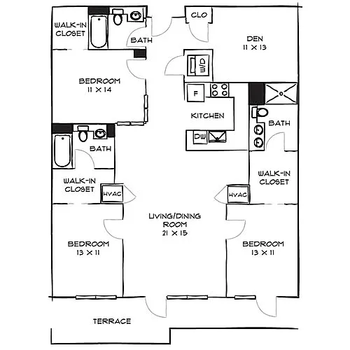 Floor plan Style 3A