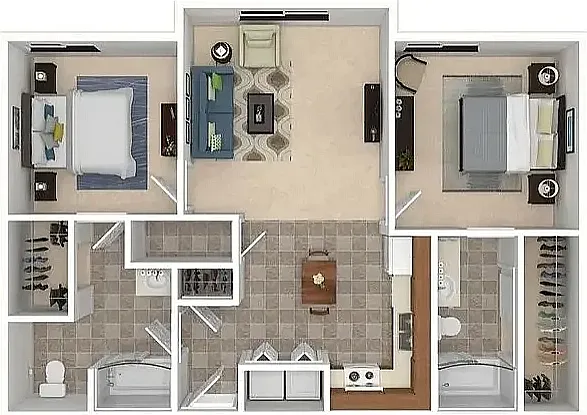2 bedroom 2 bedroom