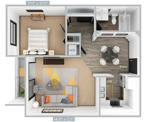 Floor plan E_1B1B_562SF_416-Premier