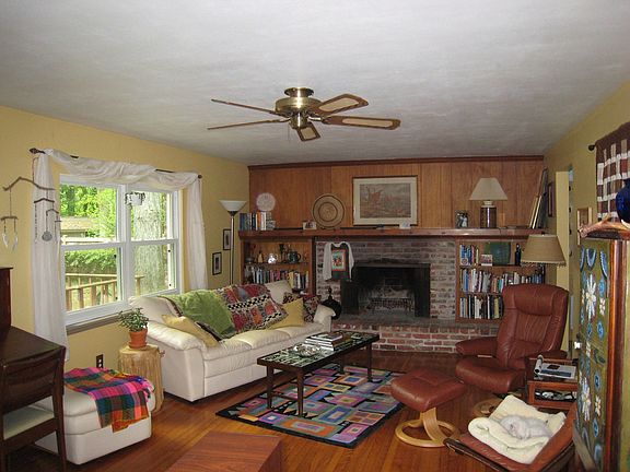 Fireplace and hardwood floors