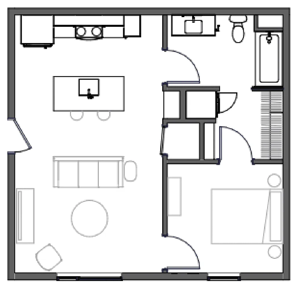 Floor plan 1B