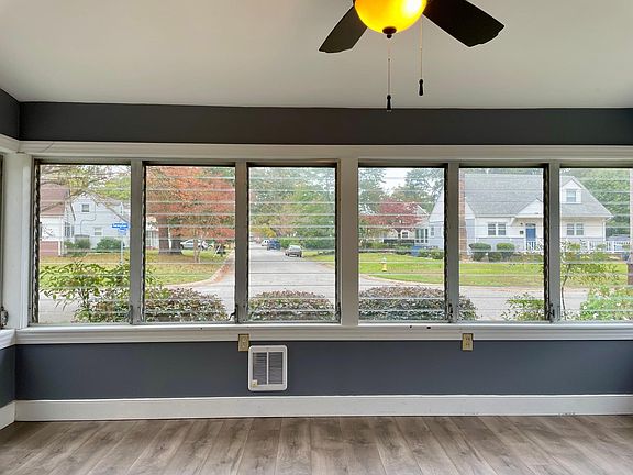 Sunroom looking out to the street from the doors of the the master bedroom.