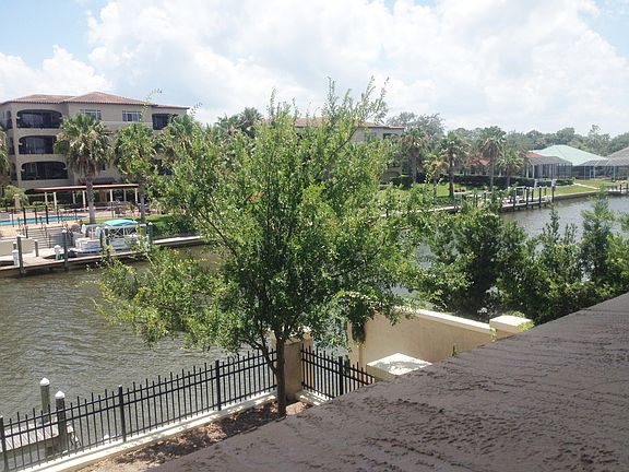 Balcony view across canal