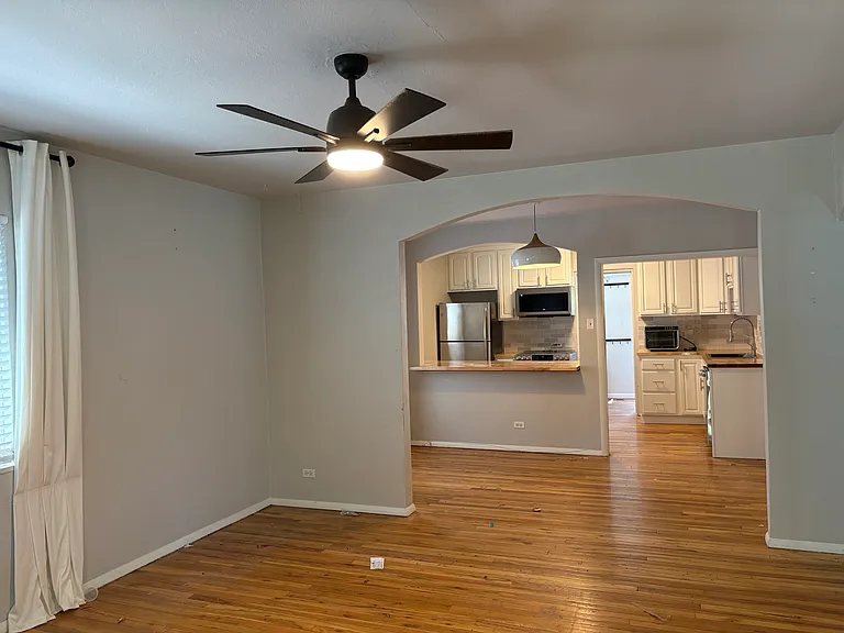 living room to dining to kitchen
