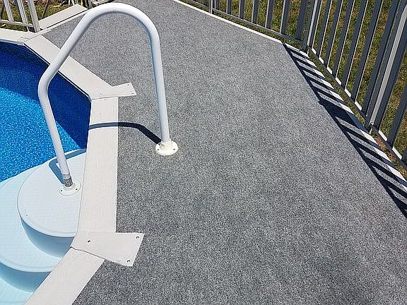 Replaced deck carpeting