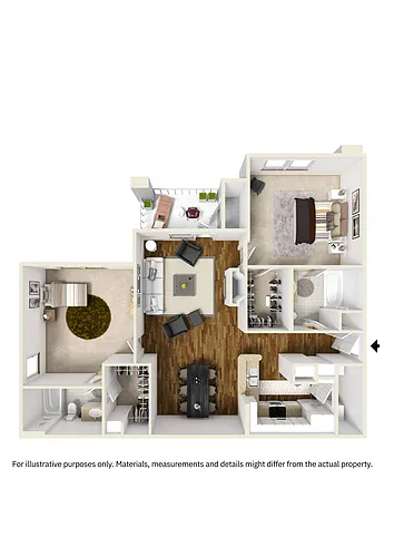 Floor plan Two Bed Two Bath