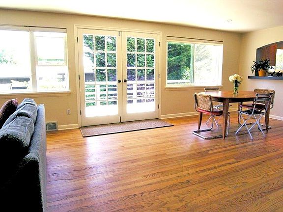 French doors open to the deck!