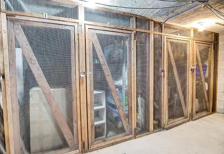 Basement storage lockers