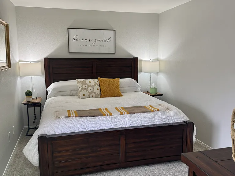 Front bedroom with King bed.