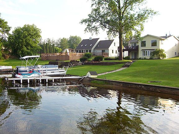 Rear of house showing sea wall and landscaping