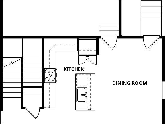 The first floor of the Daisy has the chef ready kitchen and spacious family room.