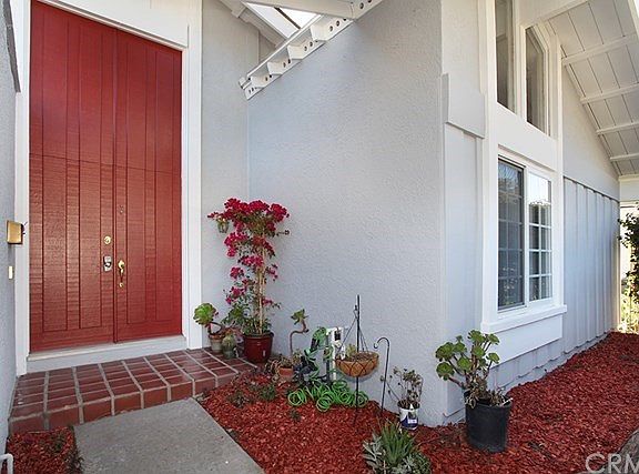 Inviting double door entry with touch pad combo lock.