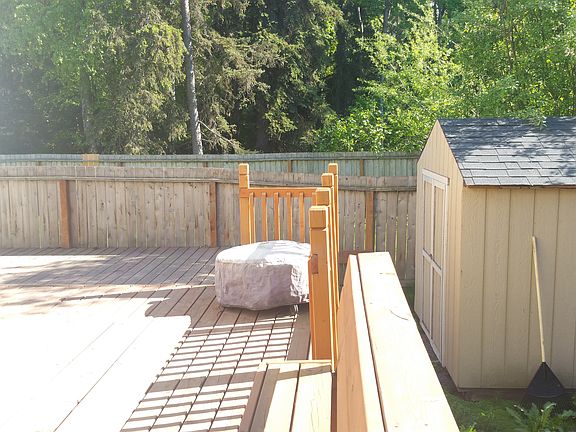 Backyard w/ greenbelt view