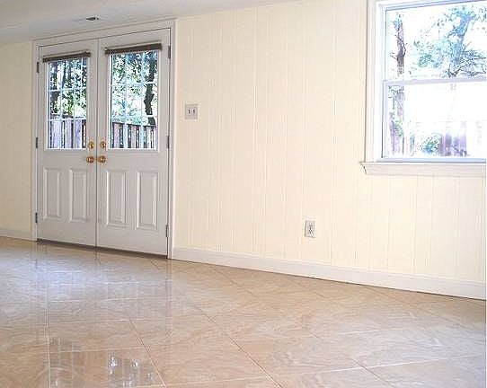 Basement Den & Walkout French Doors