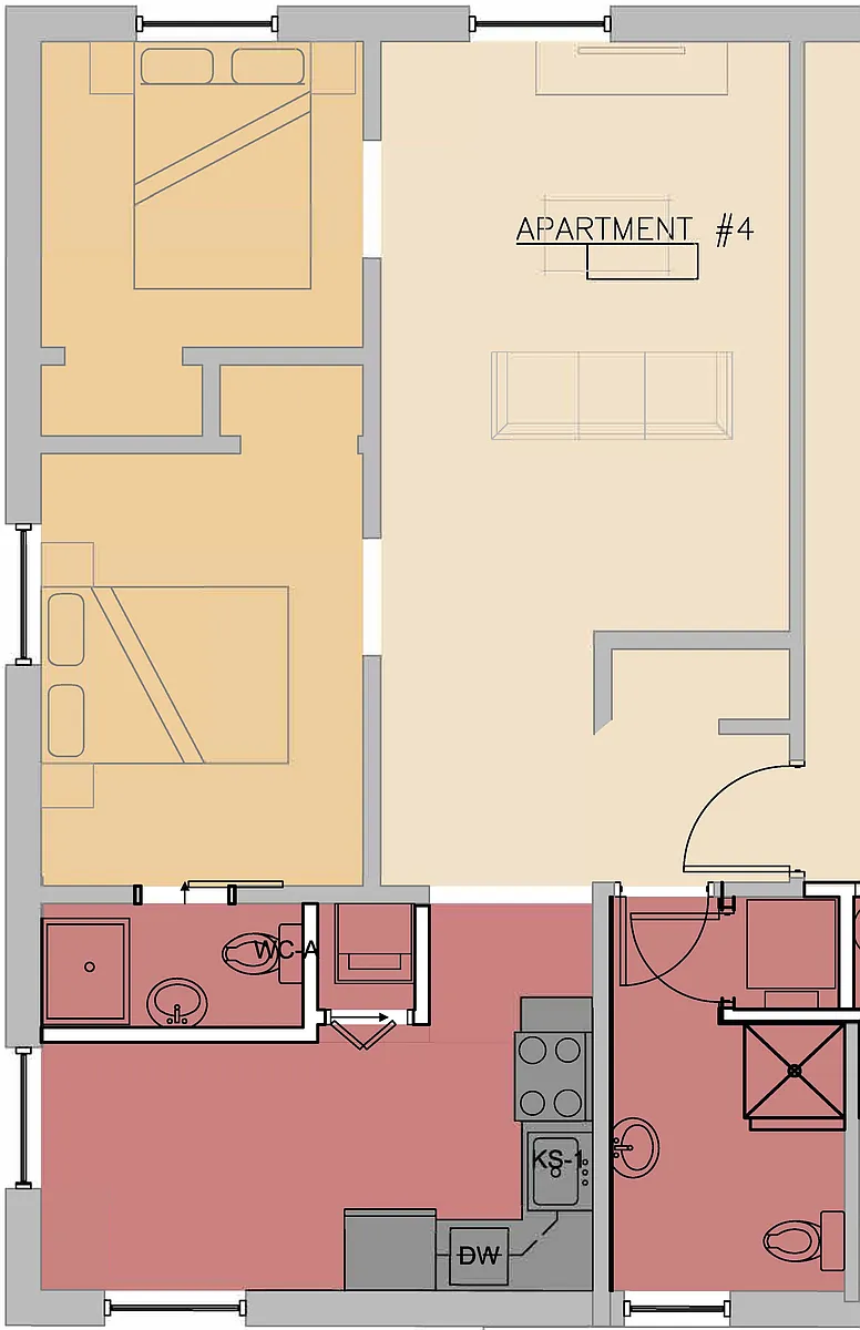 Floor plan 2BR-2BA
