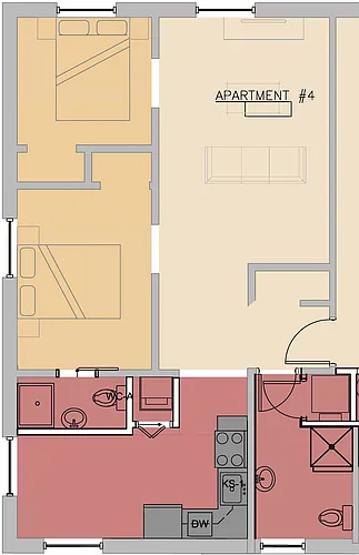 Floor plan 2BR-2BA