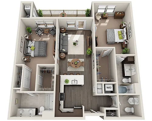 Floor plan B25B 2X25