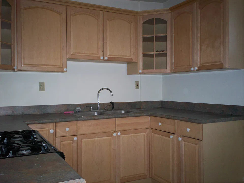 Kitchen with gas stove