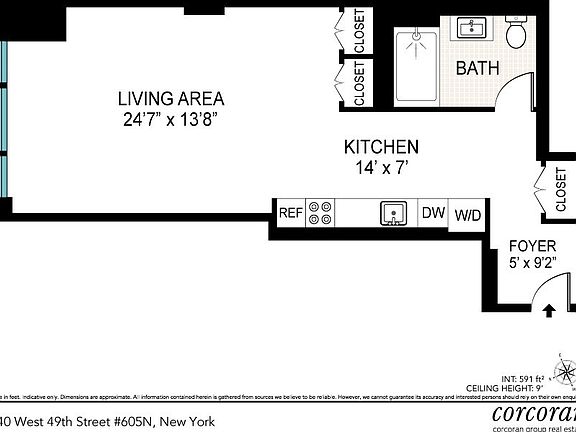 2nd image of 540 W 49th St APT 605N