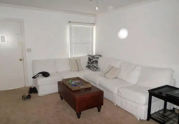 Living room. Shades are included.