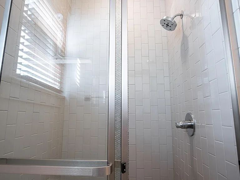 Main floor full bath with walk-in shower