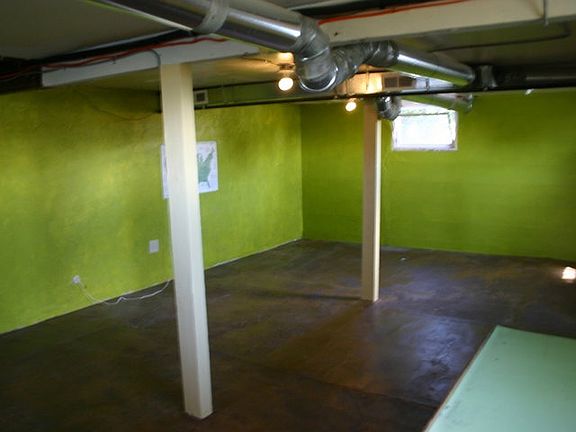 Partially finished basement 