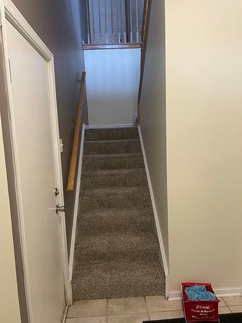 front entrance stairs to 2nd floor ranch