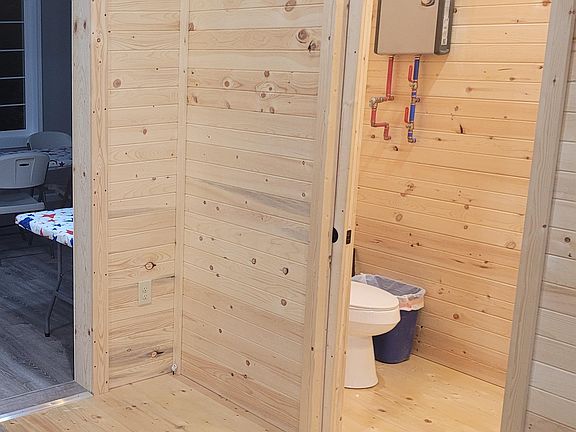 Half-bath + instant hot water heater